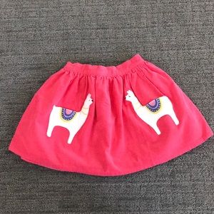Mini Boden pink corduroy skirt.